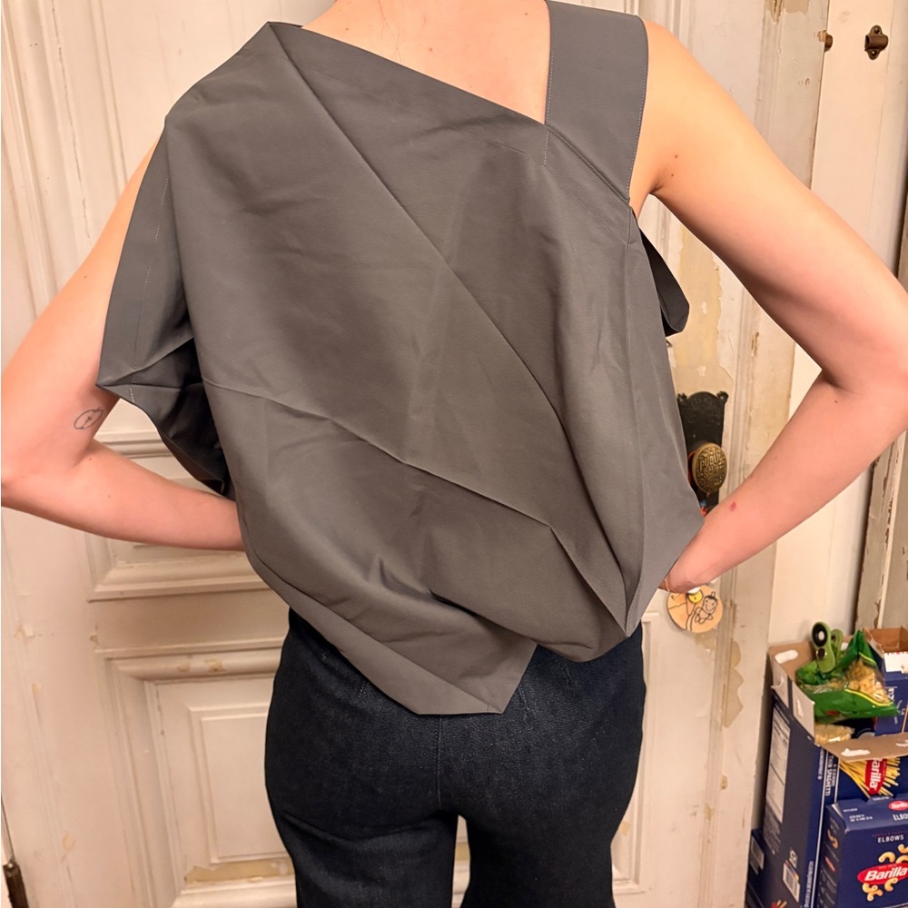 Issey Miyake 1325 line Fractal Solid Woven Top - Picture 5 of 7